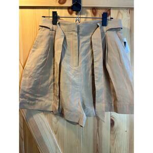 NWT Guess Milena Striped High-Waisted Belted Shorts -Size L